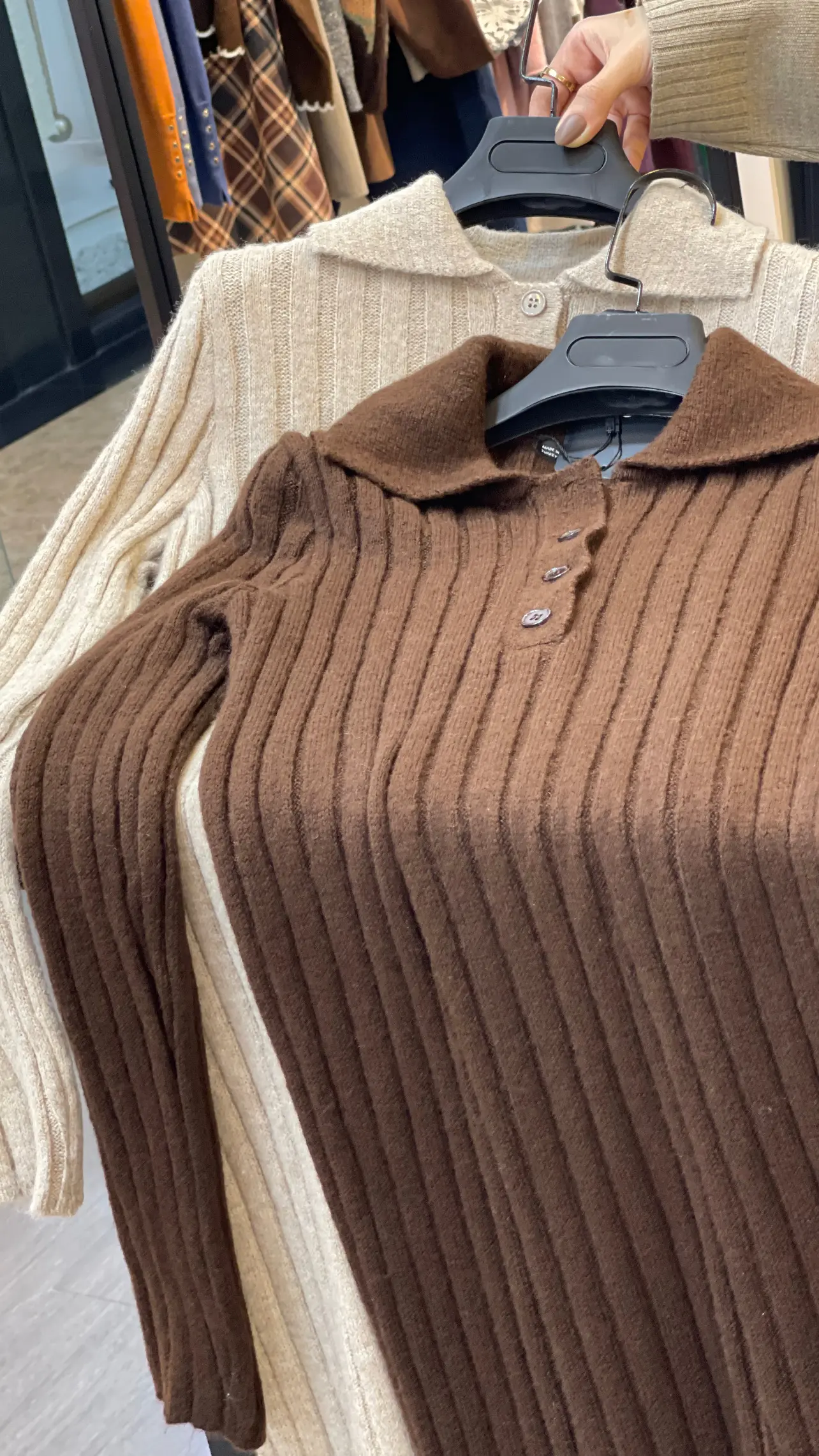 پیراهن بافت ترک طرح چهار دکمه